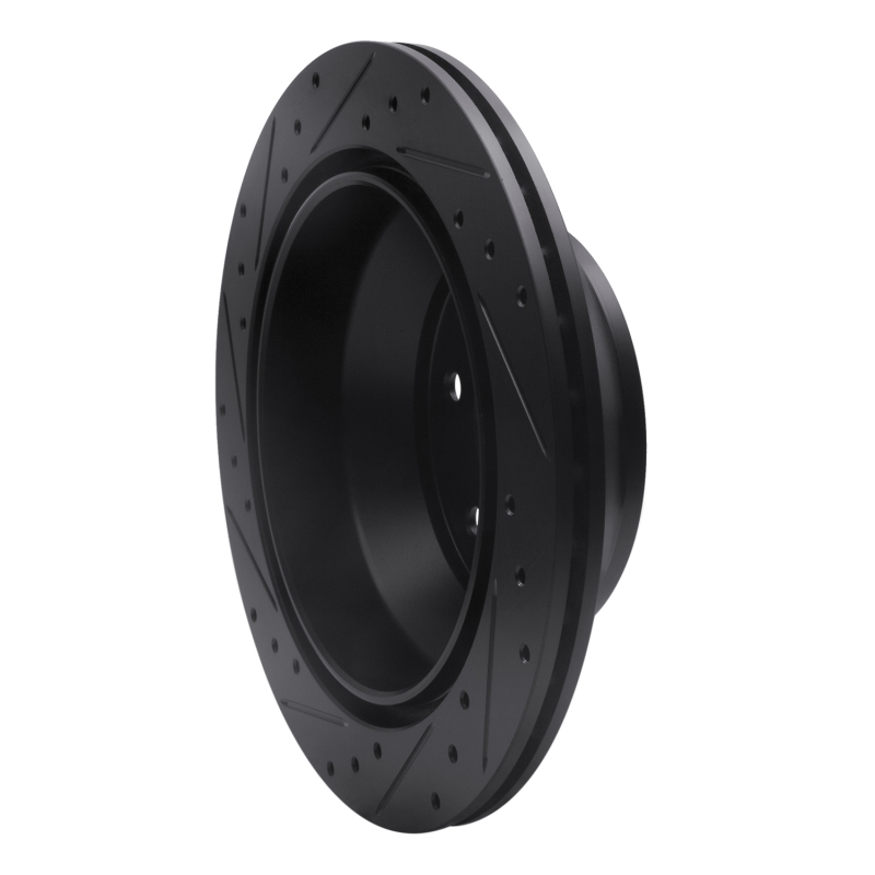 Buick Rainier Brake Rotor (1) - Rear Right - R1 Concepts - Drilled & Slotted - Black - `02-`09